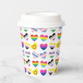 Gobelets En Papier Coupes en papier Pride Hearts (Recto)