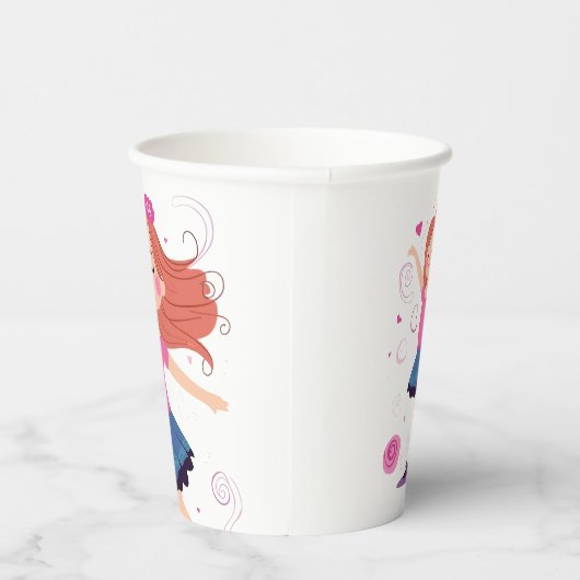 Gobelets En Papier Coupes en papier Princesse Ballerina pour filles (Droite)