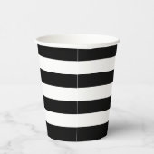 Gobelets En Papier Coupes en papier rayé noir et blanc (Droite)