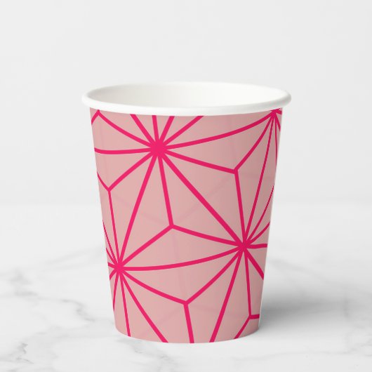 Gobelets En Papier Coupes en papier rose à motif japonais (Verso)