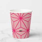 Gobelets En Papier Coupes en papier rose à motif japonais (Gauche)