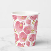 Gobelets En Papier Coupes en papier rose sur mesure - Aquarelle bleue (Gauche)