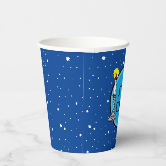 Gobelets En Papier Coupes en papier Shalom Shabbat (Droite)