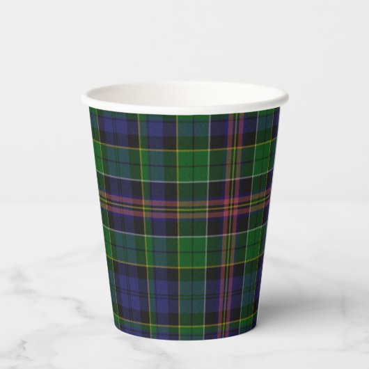 Gobelets En Papier Coupes en papier tartan Allison (Verso)