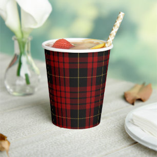 Gobelets En Papier Coupes en papier tartan MacQueen