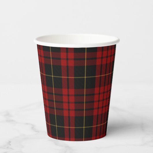 Gobelets En Papier Coupes en papier tartan MacQueen (Verso)