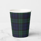 Gobelets En Papier Coupes en papier tartan noir (Gauche)