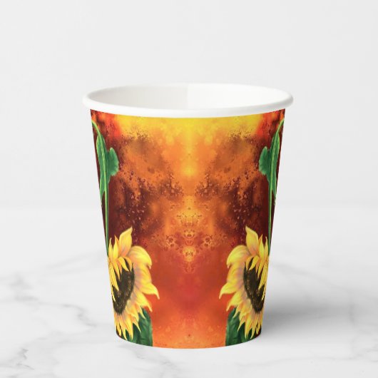 Gobelets En Papier Coupes en papier tournesol (Gauche)