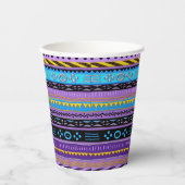 Gobelets En Papier Coupes en papier Tropical Tribal Design (Recto)