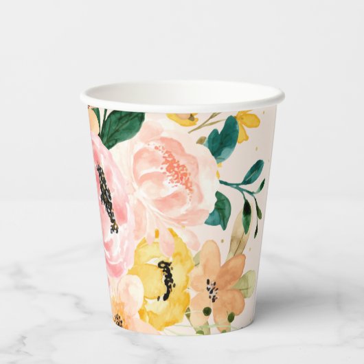 Gobelets En Papier Coupes fleurs sauvages en papier (Verso)