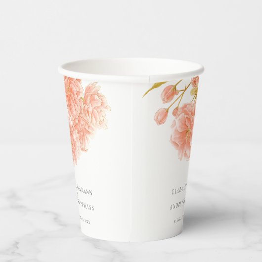 Gobelets En Papier Coupes mariages de fleurs d'aquarelle de fleurs de (Droite)