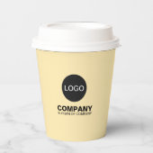 Gobelets En Papier Coupes personnalisées avec couvercles (Logo & Nom  (Recto)