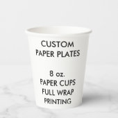 Gobelets En Papier Coupes personnalisées de papier de partie (8) (Recto)