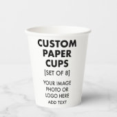Gobelets En Papier Coupes personnalisées en papier [8] (Recto)