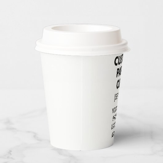 Gobelets En Papier Coupes personnalisées en papier [8] avec couvercle (Droite)