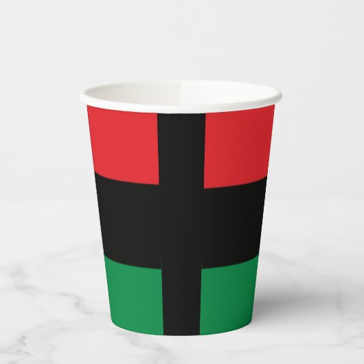 Gobelets En Papier Coupes rouges en noir et vert (Gauche)