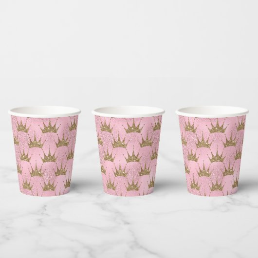 Gobelets En Papier Couronne d'or (Multi)