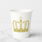 Gobelets En Papier Couronne d'or - luxe royal (Verso)