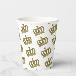 Gobelets En Papier Couronne d'or - luxe royal 2