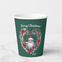 Couronne florale - Noël 2023 Père Noël