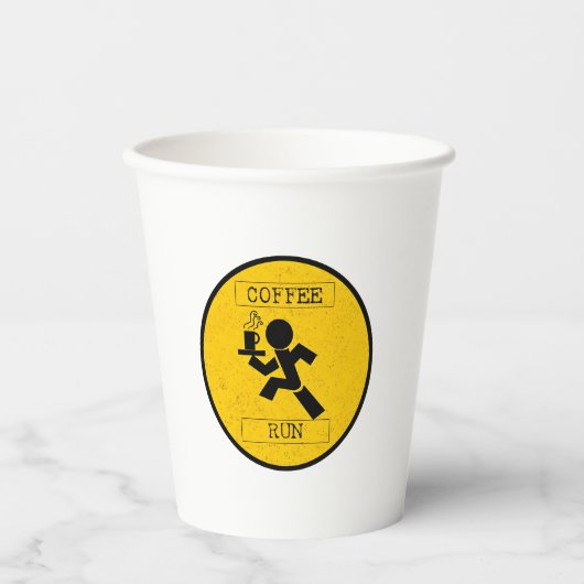 Gobelets En Papier Course au café (Recto)
