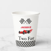 Gobelets En Papier Course de voiture garçon2e fête d'anniversaire (Verso)