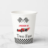 Gobelets En Papier Course de voiture garçon2e fête d'anniversaire (Recto)