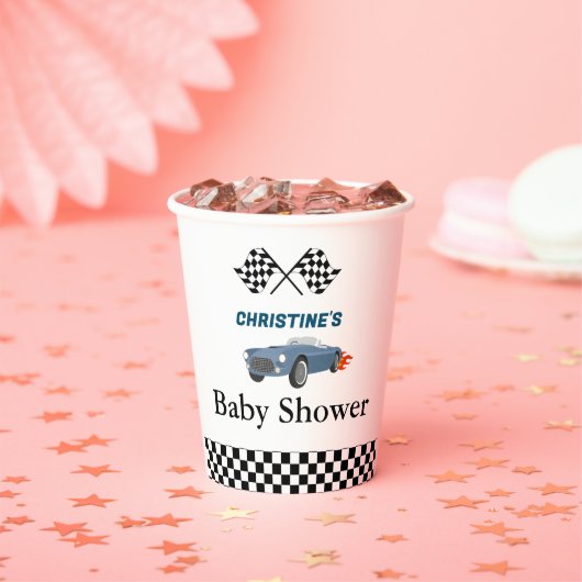 Gobelets En Papier Course de voiture garçon Baby shower (Insitu)
