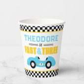 Gobelets En Papier Course de voitures Fast & Three 3e Anniversaire (Recto)