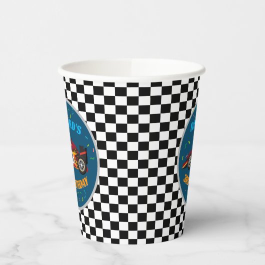 Gobelets En Papier Course d'enfants Anniversaire de course thème (Gauche)