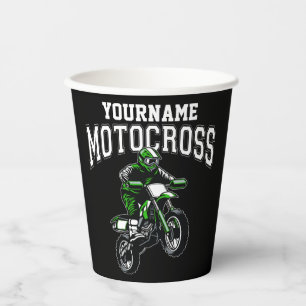 Gobelets En Papier Course Motocross Dirt Bike Rider personnalisée