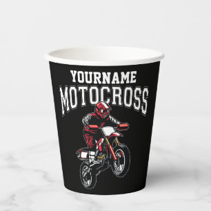 Gobelets En Papier Course Motocross Dirt Bike Rider personnalisée