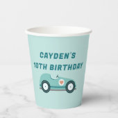 Gobelets En Papier Course Voiture Anniversaire Fête Coupes de papier (Recto)