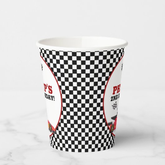 Gobelets En Papier Course voiture course fête d'anniversaire (Gauche)