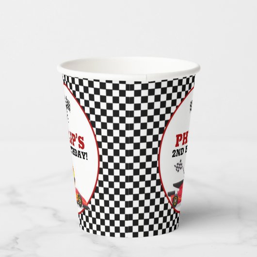 Gobelets En Papier Course voiture course fête d'anniversaire (Droite)