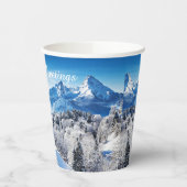 Gobelets En Papier Coutume de scène hivernale (Gauche)