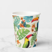 Gobelets En Papier Couvert de Toucan Tropical (Verso)