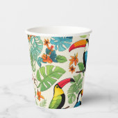 Gobelets En Papier Couvert de Toucan Tropical (Recto)