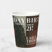 Gobelets En Papier Couverture du magazine de fête d'anniversaire pers (Gauche)