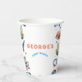 Gobelets En Papier Cowboy Blue Western Wild West Anniversaire (Recto)