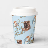 Gobelets En Papier Cowboy Boots First Rodeo Birthday (Verso)