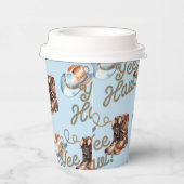 Gobelets En Papier Cowboy Boots First Rodeo Birthday (Droite)