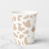 Gobelets En Papier Cowboy Western Light Brown Baby shower garçon (Recto)