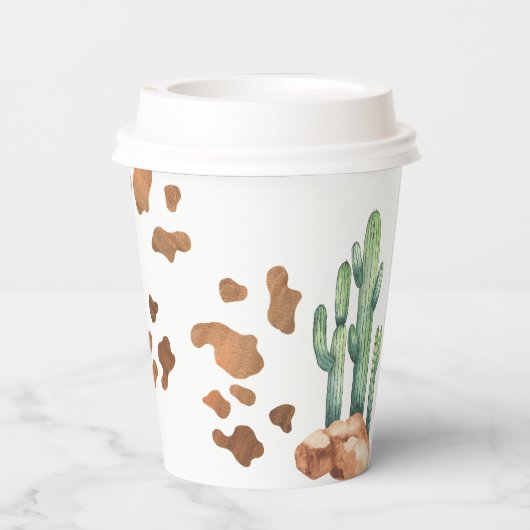 Gobelets En Papier Cowboy Wild West 1er Rodéo fête d'anniversaire (Verso)