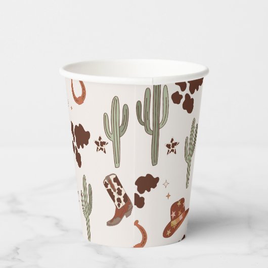 Gobelets En Papier Cowboy Wild West Première fête d'anniversaire au r (Droite)