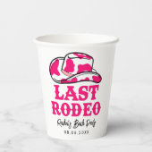 Gobelets En Papier Cowgirl Disco Dernier Rodeo Bachelorette (Verso)