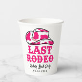 Gobelets En Papier Cowgirl Disco Dernier Rodeo Bachelorette (Recto)