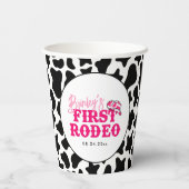 Gobelets En Papier Cowgirl Disco Rose Premier Rodéo (Verso)