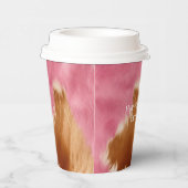 Gobelets En Papier Cowgirl Western Pink Brown Cream Cowhide (Droite)