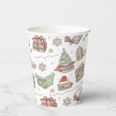Gobelets En Papier Cozy Christmas Book Lover  (Verso)